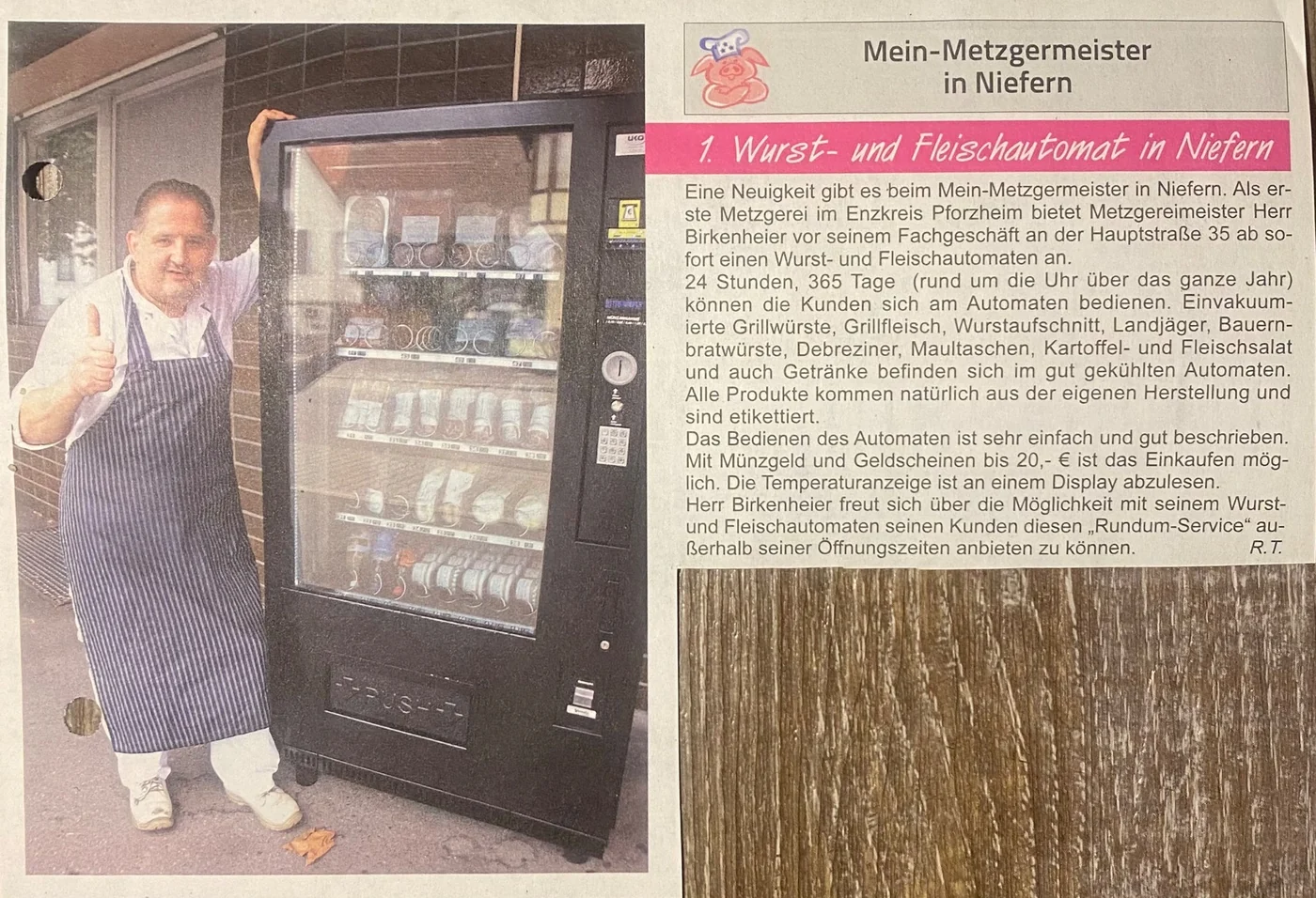 Der damalige Automatenbetrieb