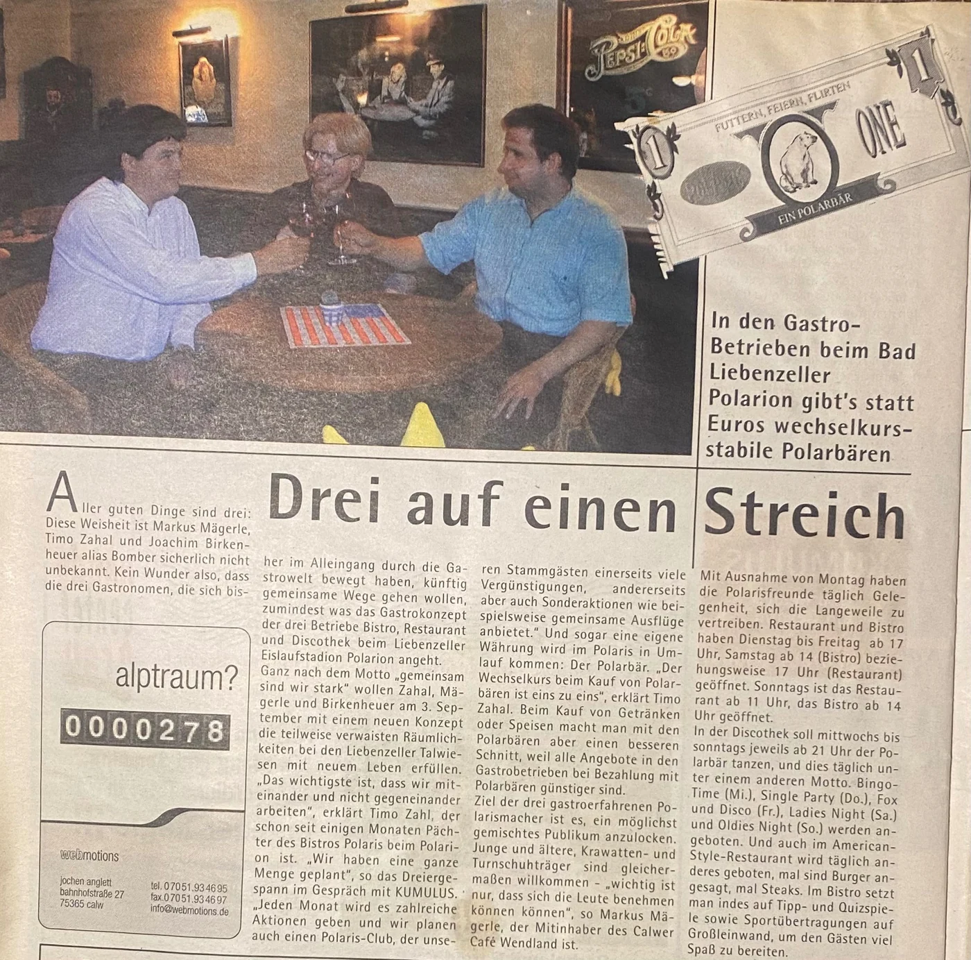 Drei auf einen Streich